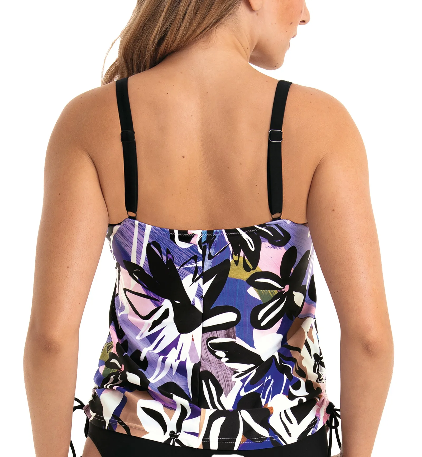 Anita Art Of Bloom Yara Adjustable Side Tankini (8380-1) - Nero