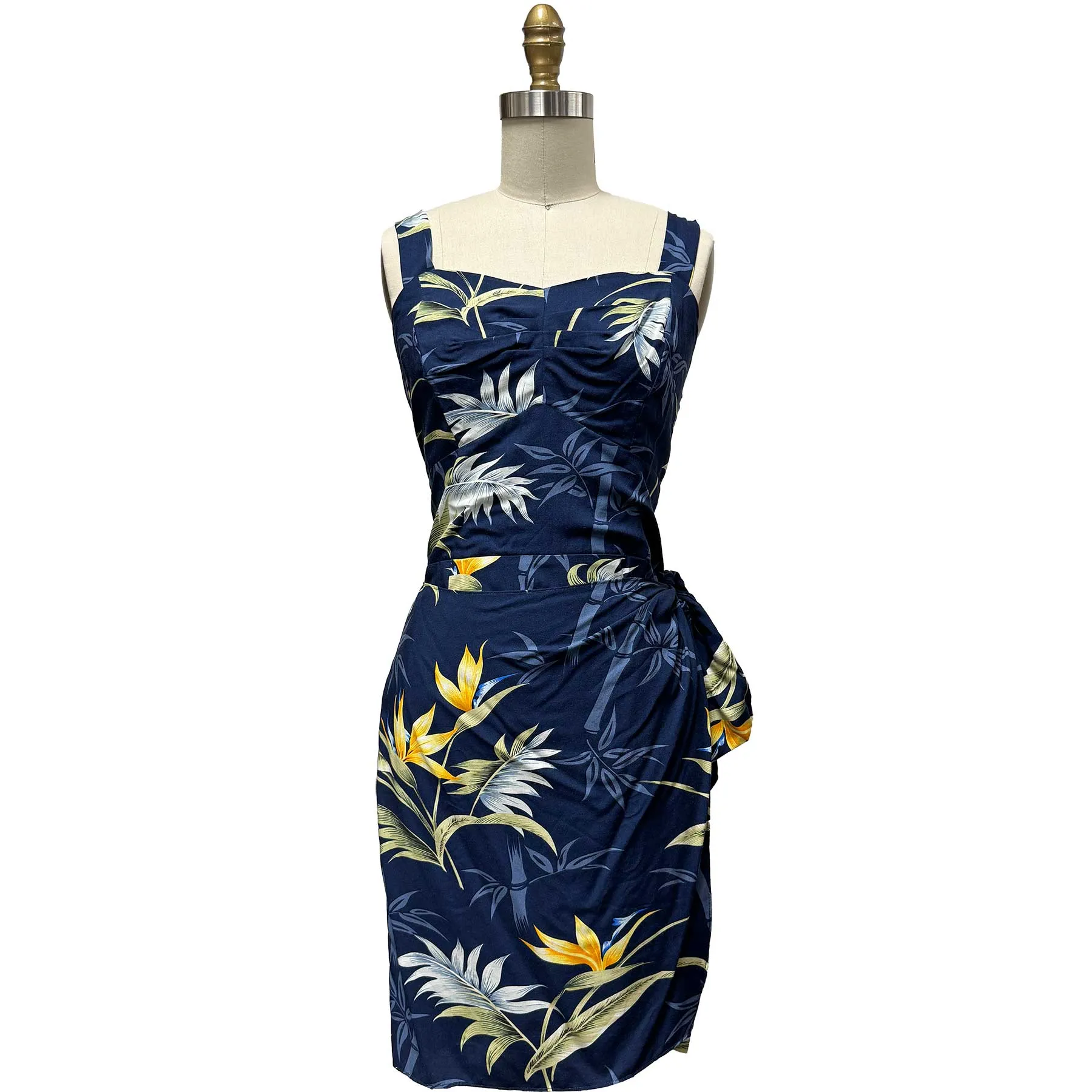 Bamboo Paradise Navy Sarong Dress