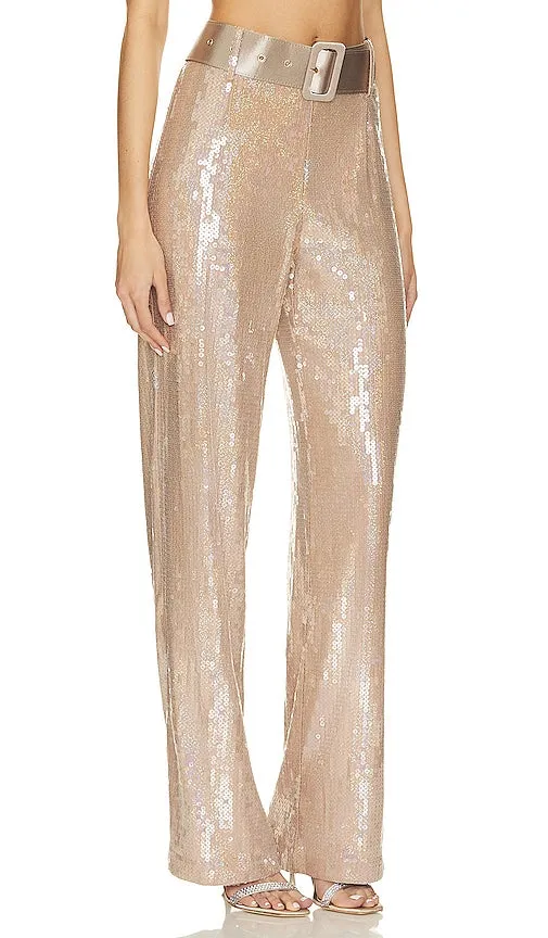 Bronx and Banco Capri Nude Sequin Pant in Nude