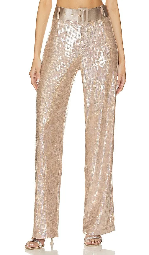 Bronx and Banco Capri Nude Sequin Pant in Nude