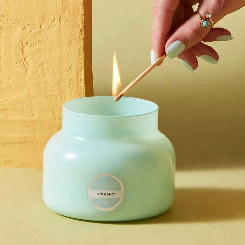 Capri Blue Volcano Candle in Aqua