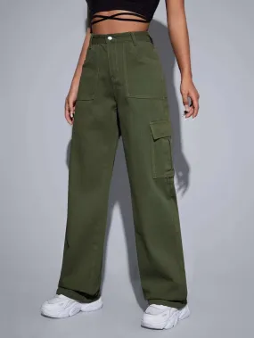 Cargo High Waist Jeans