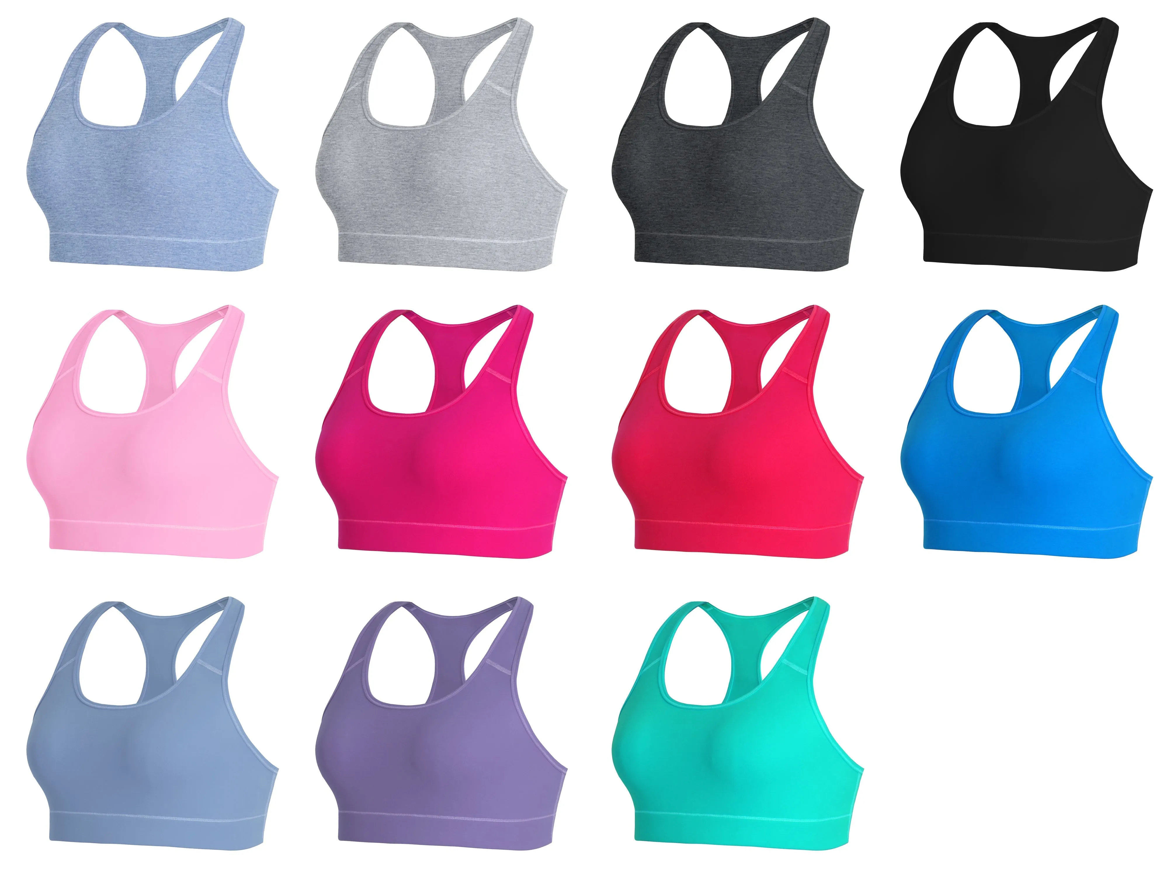 Compression Racerback Sports Bras black_Biking