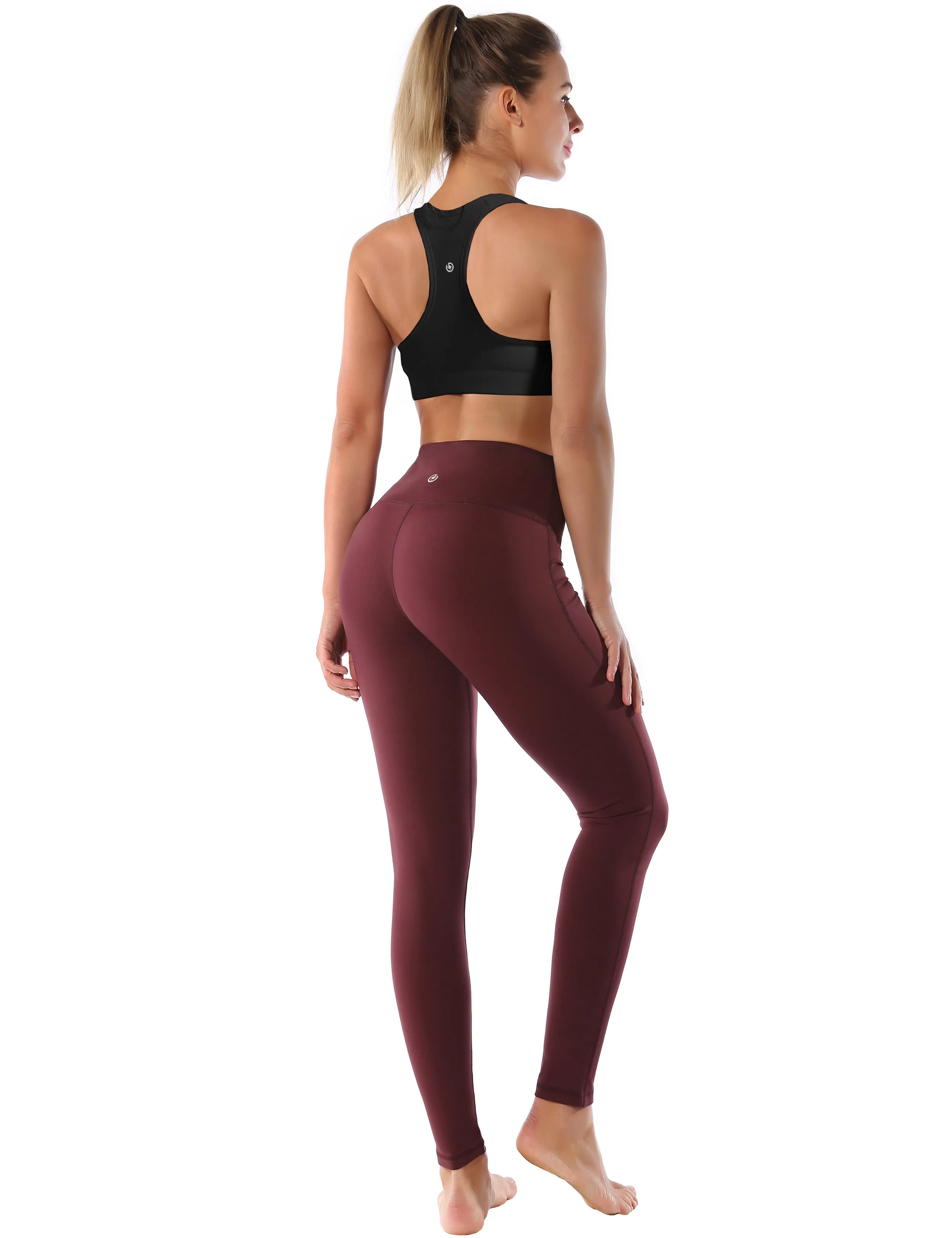Compression Racerback Sports Bras black_Biking