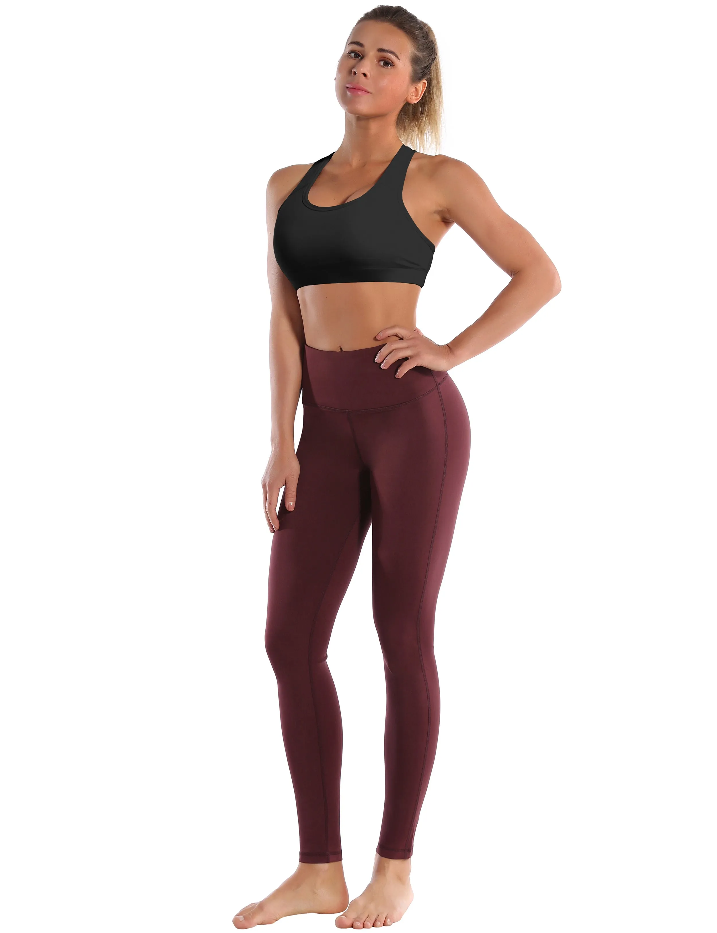 Compression Racerback Sports Bras black_Biking