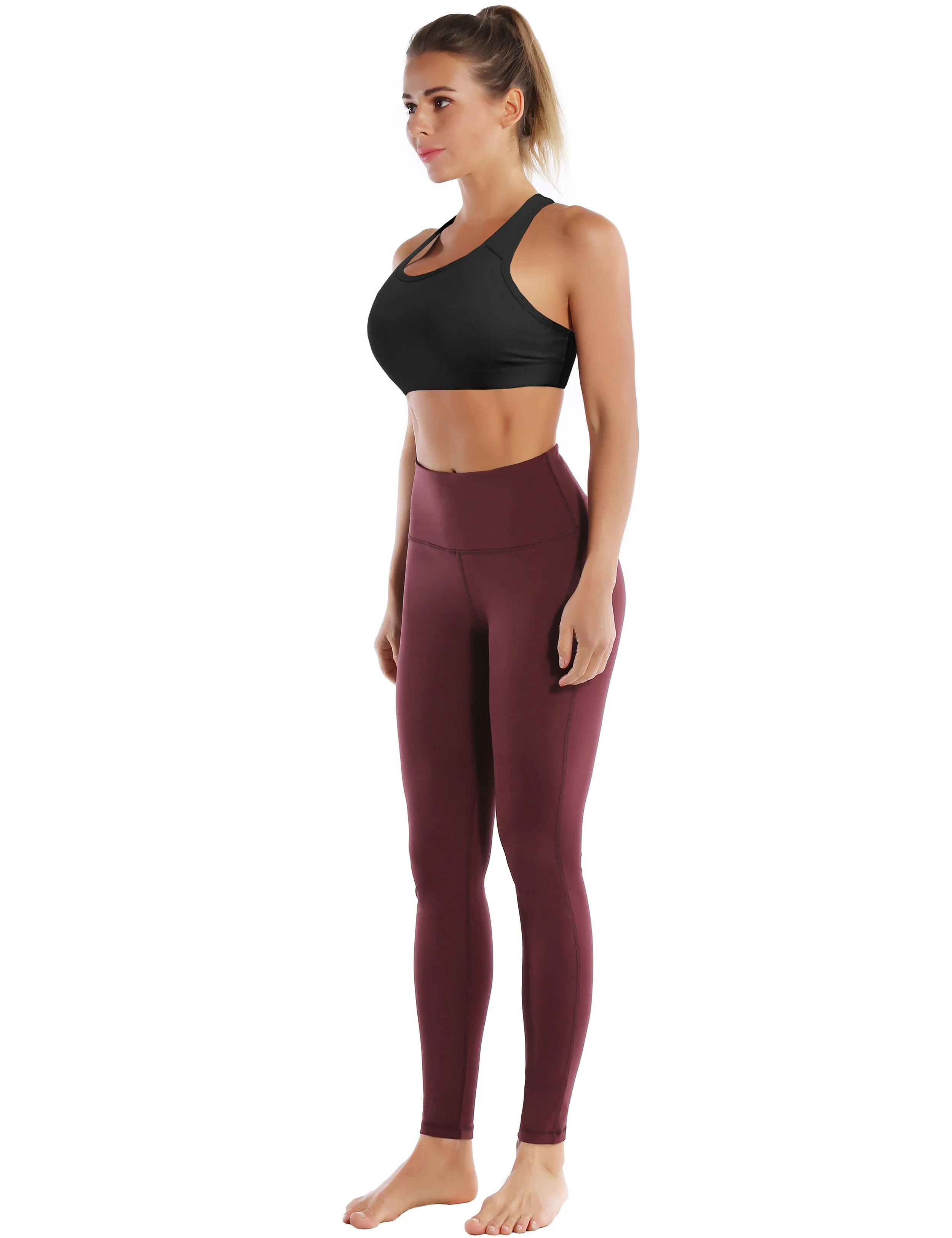 Compression Racerback Sports Bras black_Biking