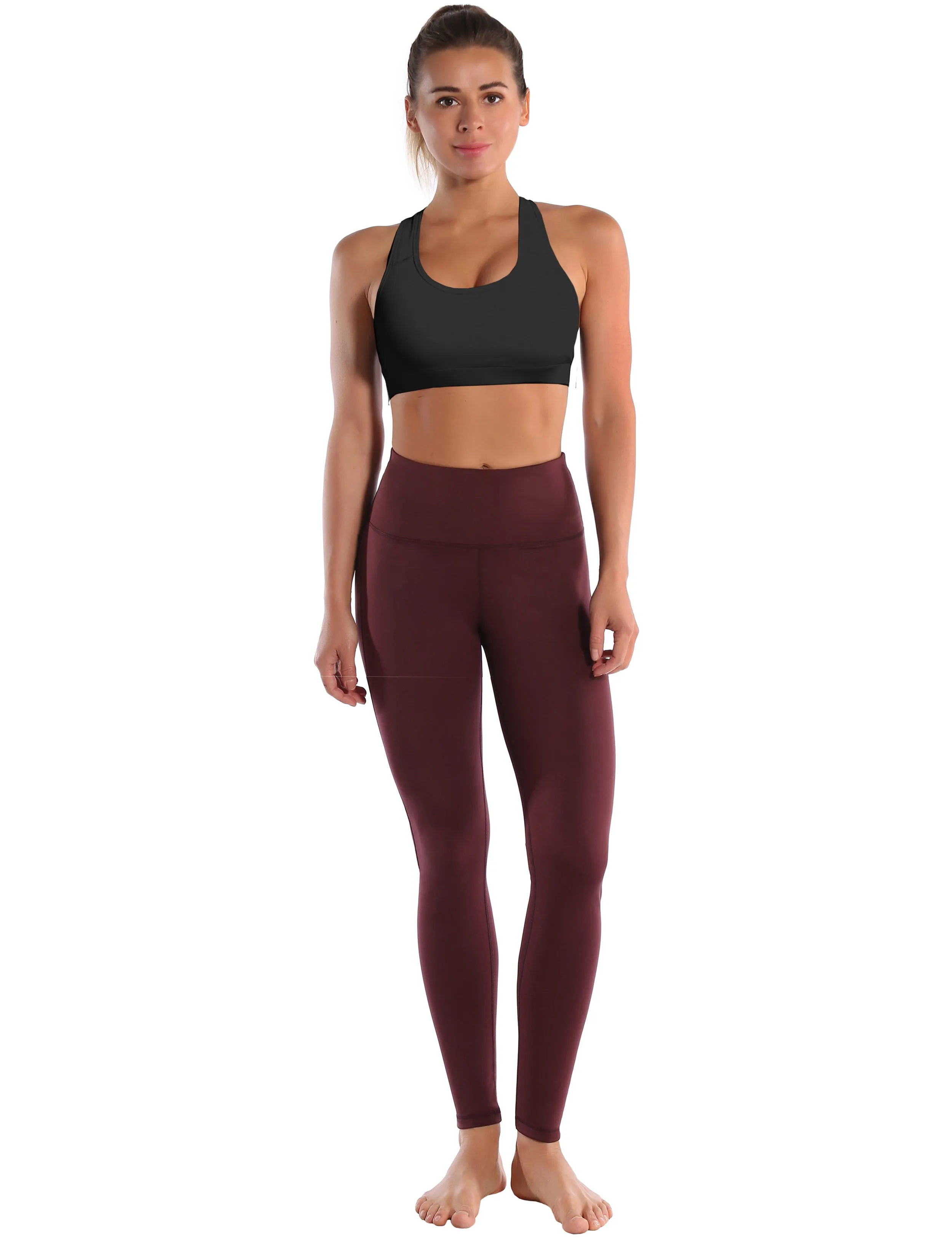 Compression Racerback Sports Bras black_Biking