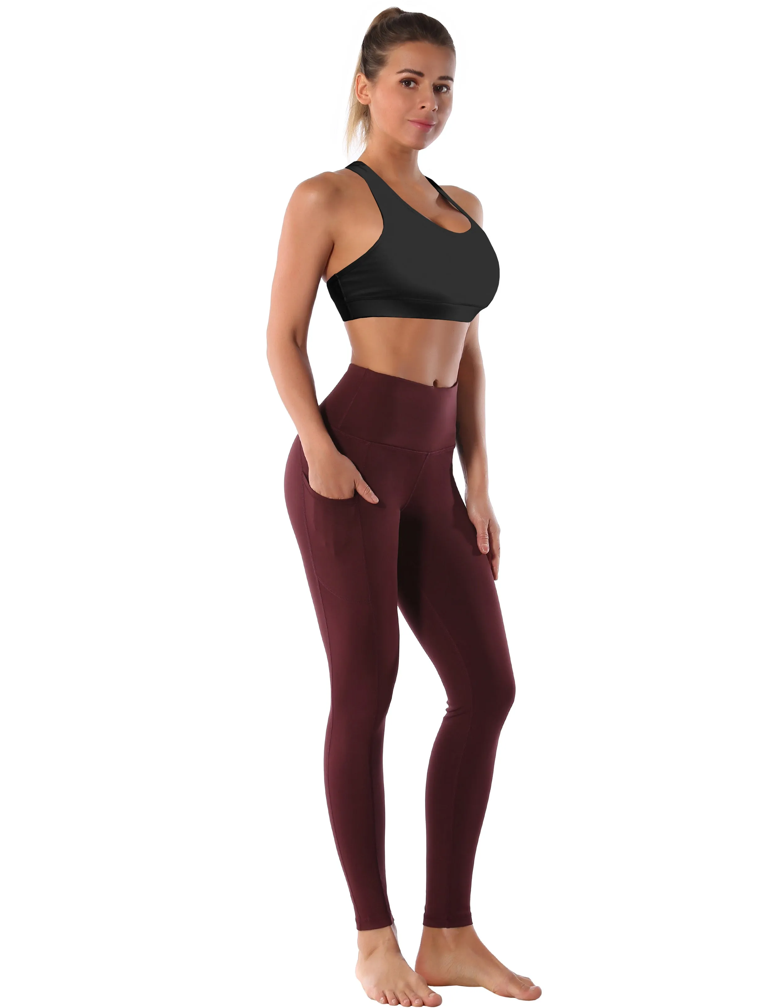 Compression Racerback Sports Bras black_Biking