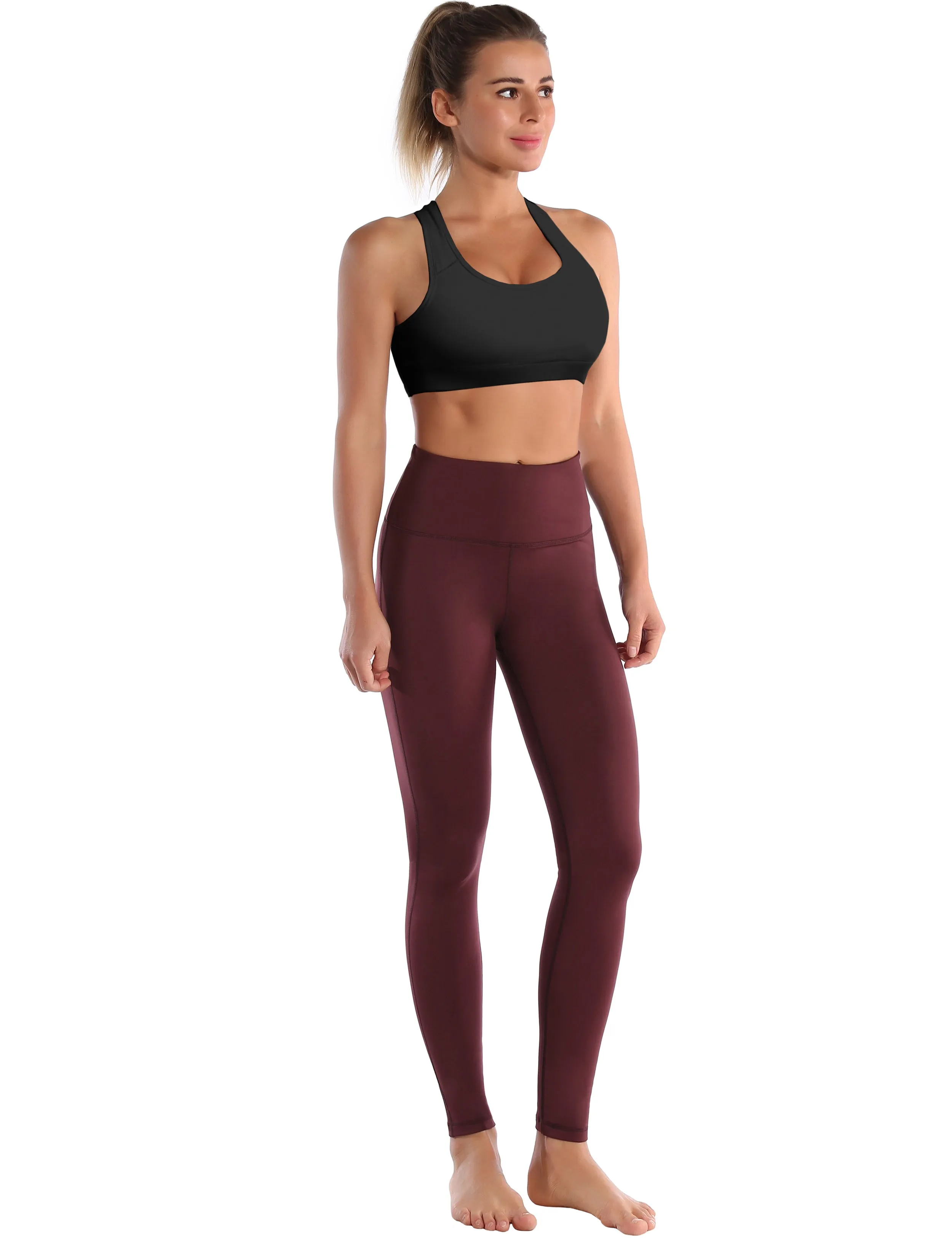 Compression Racerback Sports Bras black_Biking