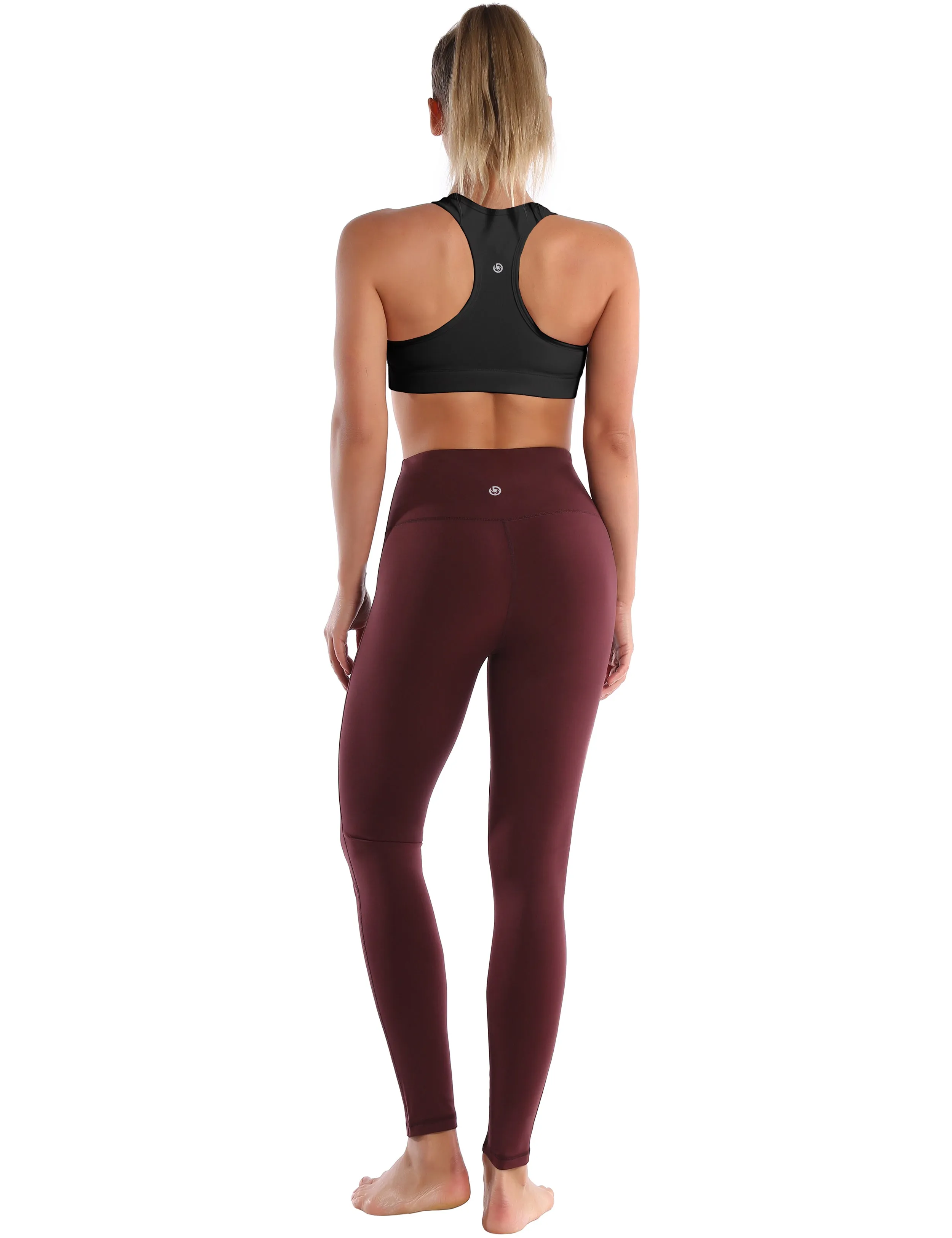 Compression Racerback Sports Bras black_Biking