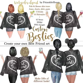 Custom Besties clipart kit