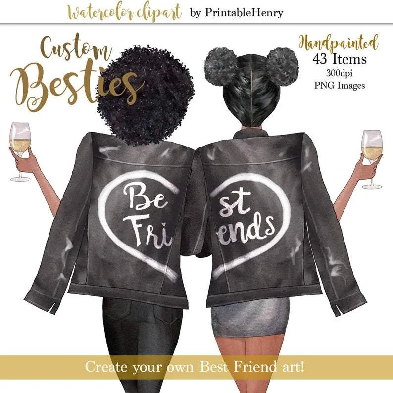 Custom Besties clipart kit