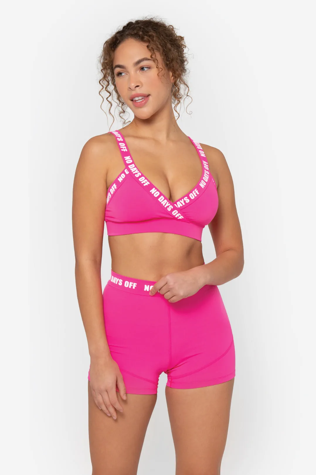 HOT PINK LOGO BRA