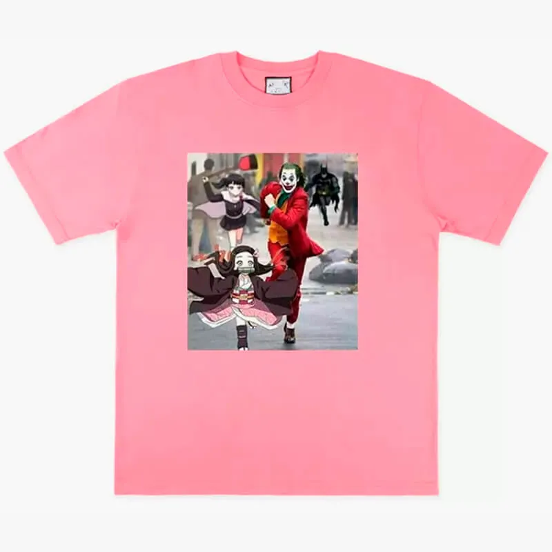 Joker and Nezuko Running Away Anime T-Shirt