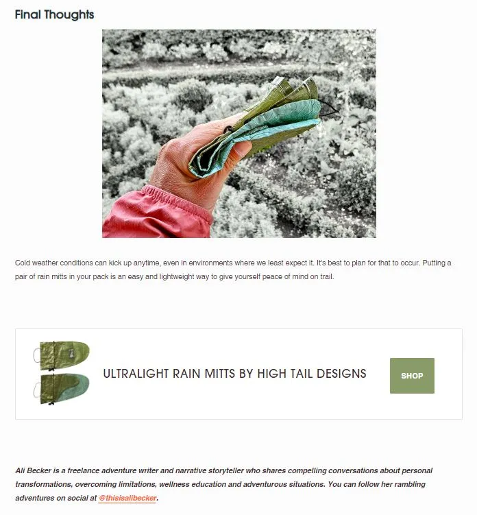 Rain Mitt "Canary Seafoam"