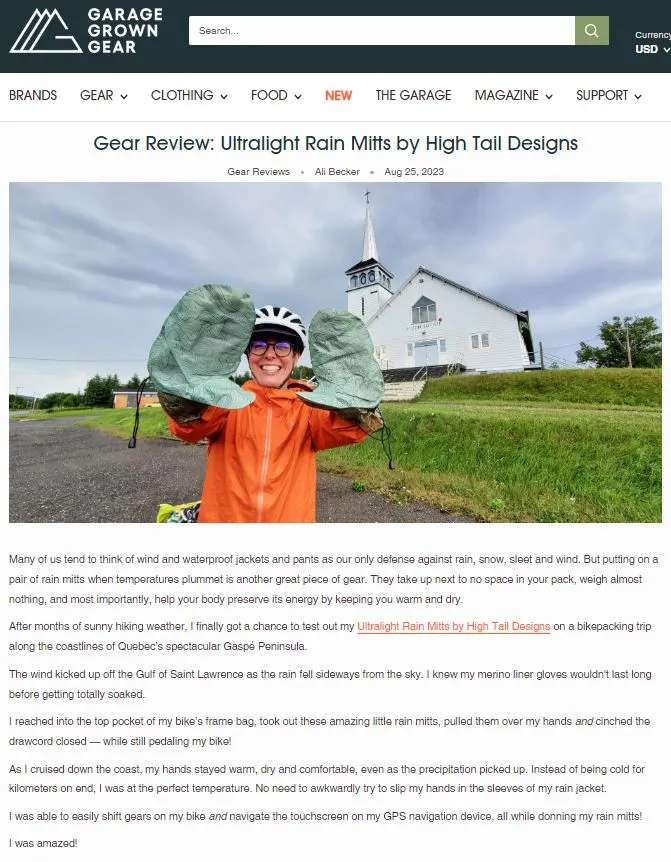Rain Mitt "For The Birds"