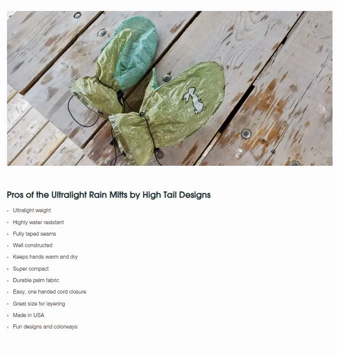 Rain Mitt "For The Birds"