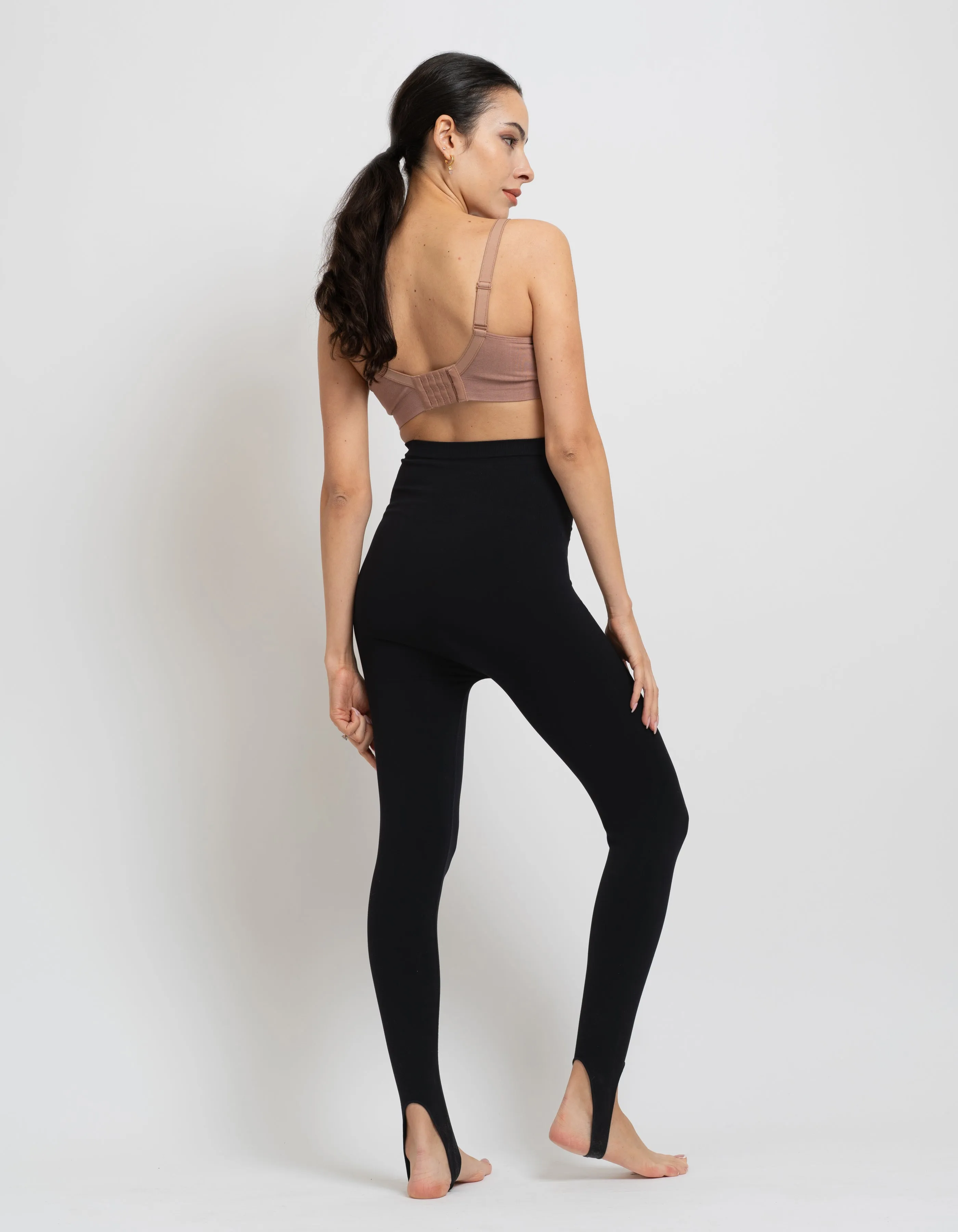 Seamless Over Bump Stirrup Maternity Leggings