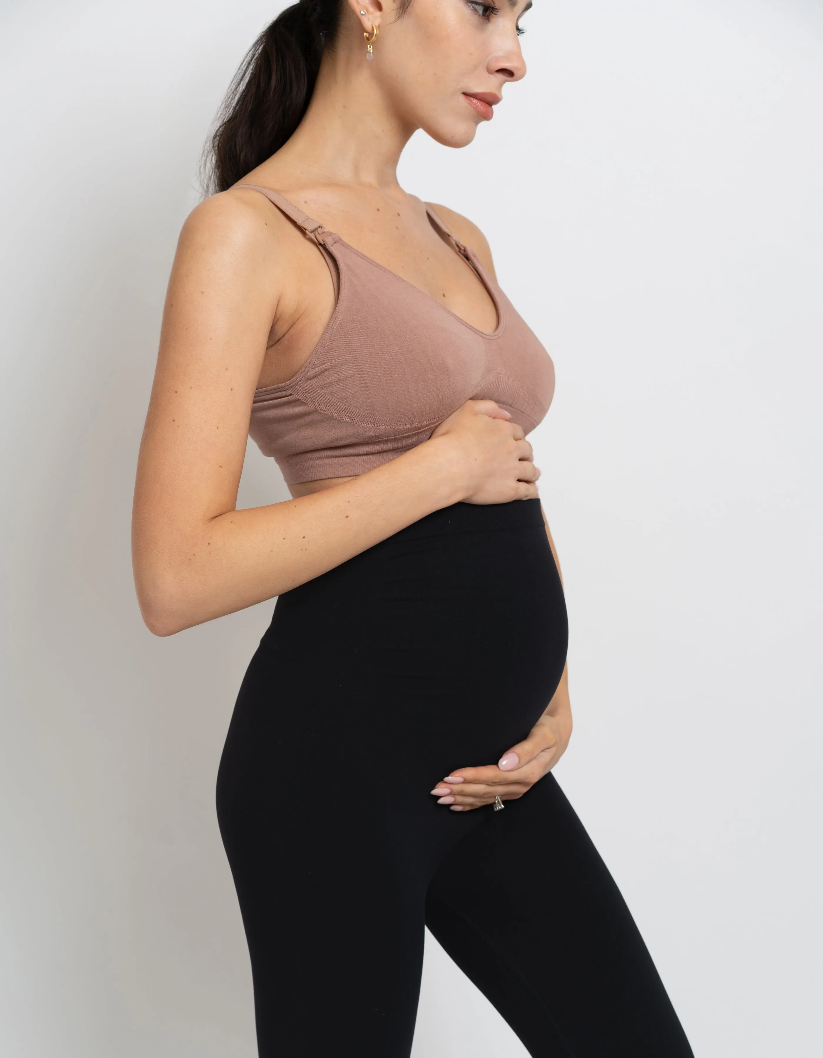 Seamless Over Bump Stirrup Maternity Leggings