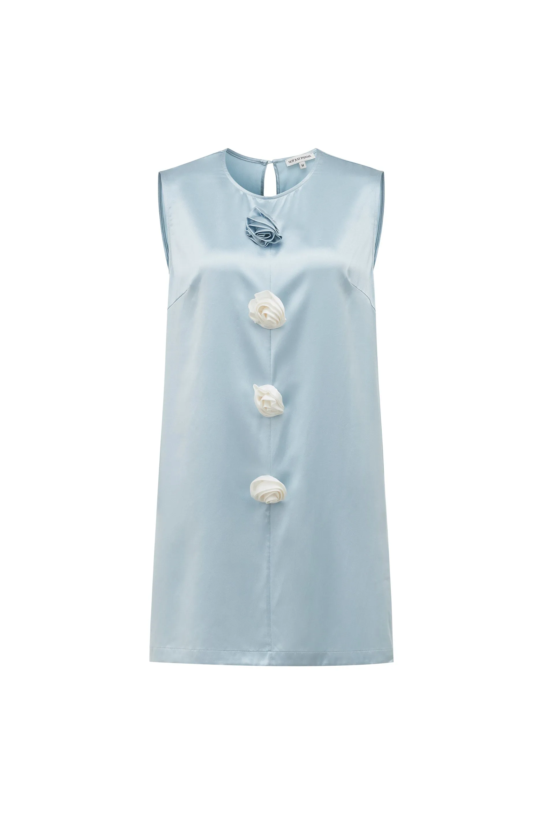 Tuscan Bloom Sleeveless Silk Shift Dress